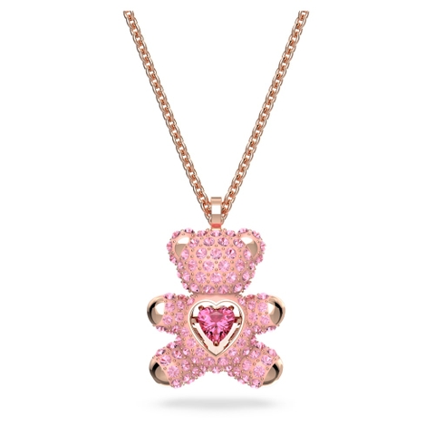 SWAROVSKI Teddy pendant (Bear, Pink, Rose gold-tone plated) - Dây cổ, dây chuyền SWAROVSKI - JEWELRY NECKLACE