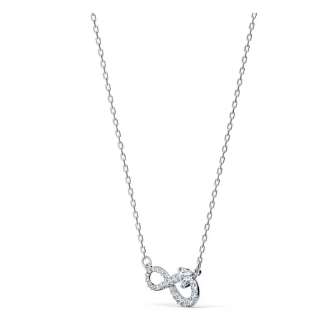 SWAROVSKI Hyperbola necklace (Infinity, White, Rhodium plated) - Dây cổ, dây chuyền, hình vô cực vĩnh cửu, màu trắng - JEWELRY NECKLACE