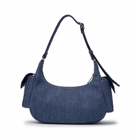 Túi MLB Basic Mega Logo Denim Cargo crossbody / shoulder Bag New York Yankees NY Blue - Túi xách, đeo vai, màu xanh denim