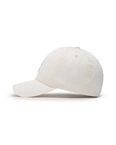 MLB Basic small logo unstructured ball cap Boston Red Sox Charcoal Cream - Mũ lưỡi trai, nón kết màu trắng kem