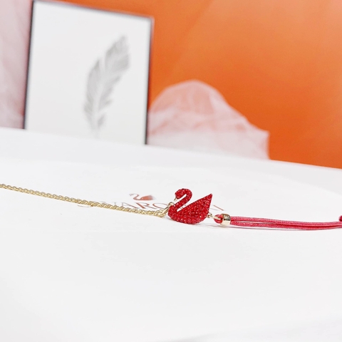 SWAROVSKI Iconic Swan bracelet (Swan, Red, Gold-tone plated) - Vòng/lắc tay thiên nga đỏ - SWAROVSKI - JEWELRY