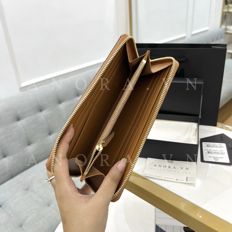 MCM ZIP BROWN VÍ DÀI NÂU