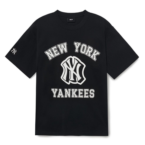 Áo Thun MLB Varsity Overfit New York Yankees Tshirt 3ATSV0233-50BKS Màu Đen