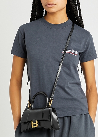 TÚI BALENCIAGA HOURGLASS XS BLACK (da trơn)