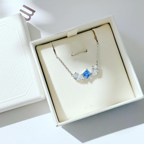 SWAROVSKI Mesmera pendant (Mixed cuts, Blue, Rhodium plated) - Dây cổ, dây chuyền SWAROVSKI - JEWELRY NECKLACE