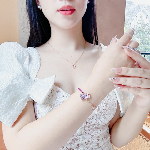 SWAROVSKI Chinese Zodiac Ox bracelet (Ox, Purple, Rose gold-tone plated) - Vòng/lắc tay SWAROVSKI - JEWELRY