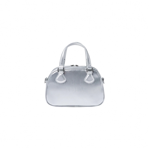 TÚI TOTE ADLV ENAMEL BOWLING GREY BẠC