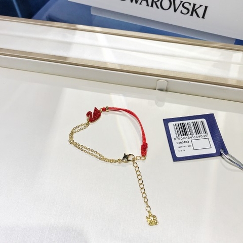 SWAROVSKI Iconic Swan bracelet (Swan, Red, Gold-tone plated) - Vòng/lắc tay thiên nga đỏ - SWAROVSKI - JEWELRY
