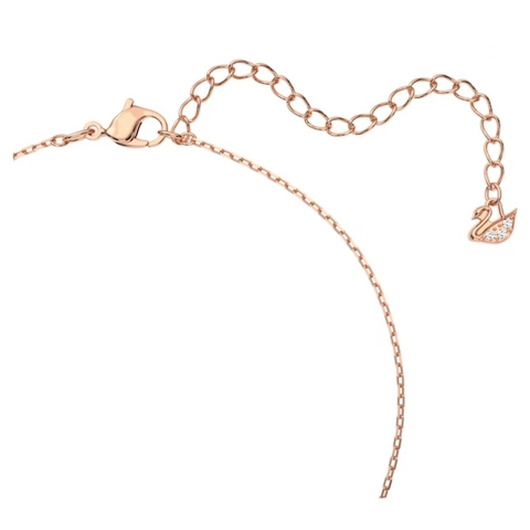 SWAROVSKI Dextera necklace (Intertwined circles, White, Rose gold-tone plated) - Dây cổ, dây chuyền lồng tròn pha lê vàng hồng, trắng - JEWELRY NECKLACE