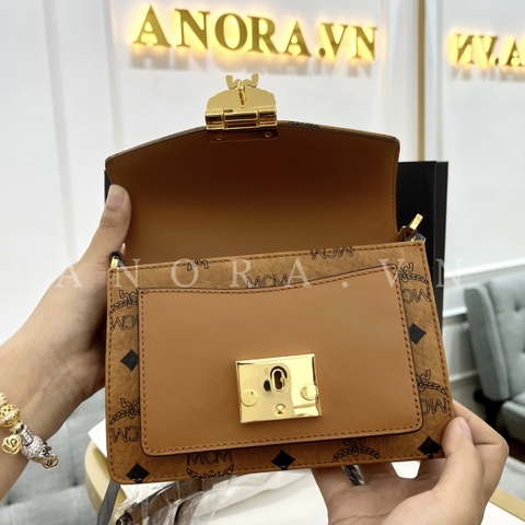 MCM BROWN CROSS BODY BAG TÚI ĐEO CHÉO NÂU