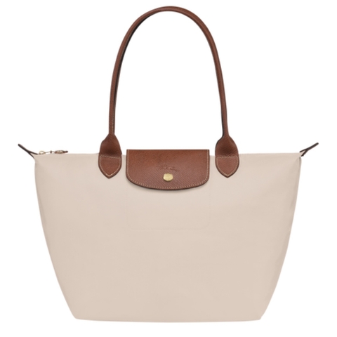 MEDIUM SIZE - TÚI LONGCHAMP LE PLIAGE ORIGINAL M TOTE BAG - PAPER - Túi xách màu be, quai nắp nâu
