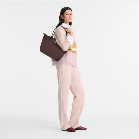 CHÍNH HÃNG - MEDIUM SIZE - TÚI LONGCHAMP LE PLIAGE GREEN M TOTE BAG - MOCHA/MOKA - Túi xách, đeo vai màu nâu đất