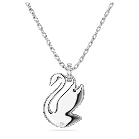 SWAROVSKI Swan pendant (Swan, White, Rhodium plated) - Dây cổ, dây chuyền thiên nga trắng - JEWELRY NECKLACE