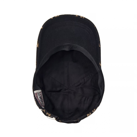 Mũ MLB Diamond Monogram Jacquard Structure Ball Cap New York Yankees Black - Mũ lưỡi trai, nón kết màu đen