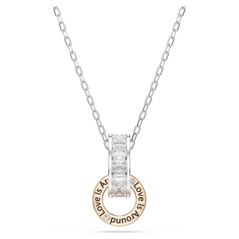 SWAROVSKI Connexus pendant (Mixed cuts, `Love is around`, White, Mixed metal finish) - Dây cổ, chuyền, vòng tròn, phối đá pha lê..
