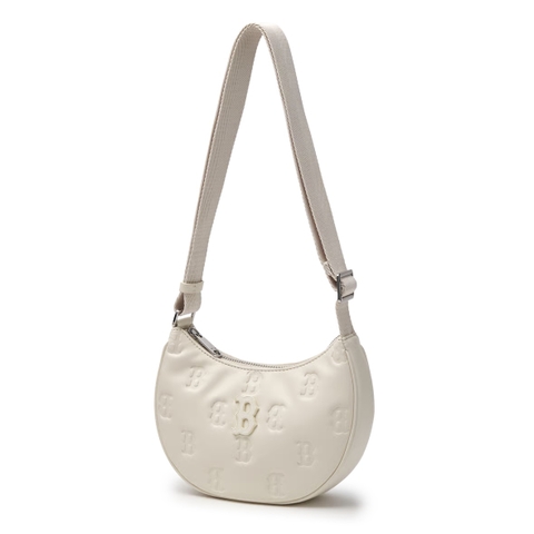 Túi MLB Classic Monogram New Emboss Cross Bag B Boston Cream - Túi xách, đeo chéo màu trắng kem