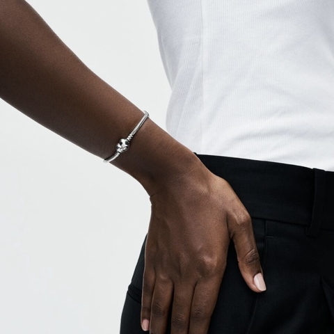 Pandora Moments Heart Clasp Snake Chain Bracelet - Vòng/lắc tay bạc, khoá tim, dáng mềm - JEWELRY BRACELET