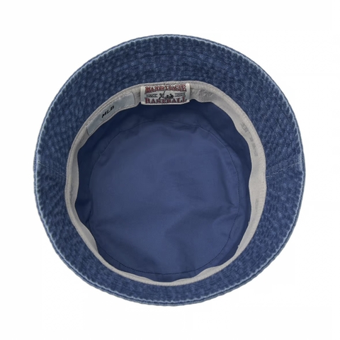 Mũ MLB Classic Monogram Random Tonal Tone Emboss Denim Bucket Hat Drop Fit New York Yankees Blue - Mũ vành tròn màu xanh