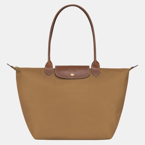 LARGE SIZE - TÚI LONGCHAMP LE PLIAGE GREEN L TOTE BAG - FAWN - Túi xách màu xám nâu vàng