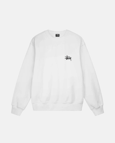 ÁO STUSSY BASIC CREW SWEATSHIRT WHITE