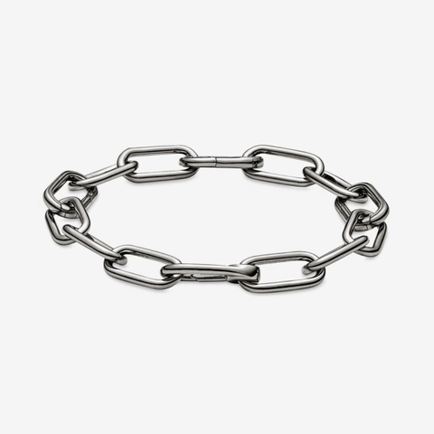Pandora ME Medium-Link Chain Bracelet (Ruthenium plated) - Vòng/lắc tay hỗn hợp kim loại mạ Ruthenium, dáng mắc xích, có thể đeo thêm charm, màu bạc xám tối
