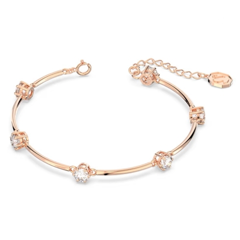 SWAROVSKI Constella bangle (Round cut, White, Rose gold-tone plated) - Vòng, lắc tay pha lê trắng - JEWELRY BRACELET