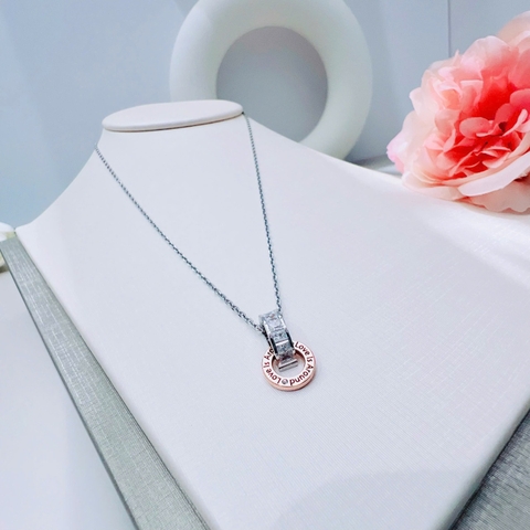 SWAROVSKI Connexus pendant (Mixed cuts, `Love is around`, White, Mixed metal finish) - Dây cổ, chuyền, vòng tròn, phối đá pha lê..