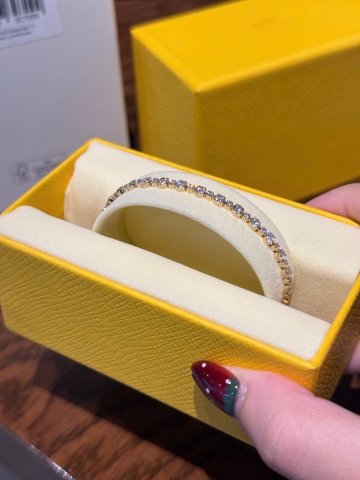 CHÍNH HÃNG - SWAROVSKI Matrix Tennis bracelet (Round cut, White, Gold-tone plated) - Vòng, lắc tay, đính đá pha lê trắng, mạ tone gold - JEWELRY BRACELET