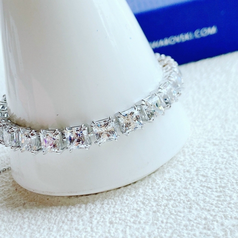 SWAROVSKI Millenia bracelet (Square cut, Small, White, Rhodium plated) - Vòng/lắc tay pha lê cắt vuông - SWAROVSKI - JEWELRY