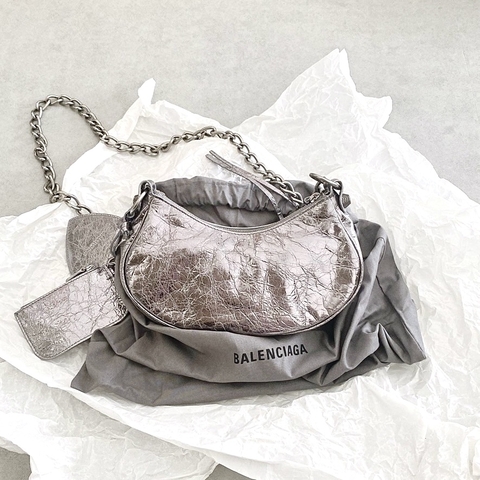 TÚI BALENCIAGA LE CAGOLE CHAIN BAG XS SILVER