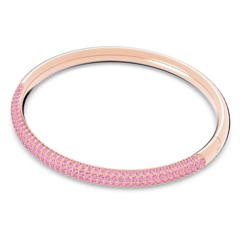SWAROVSKI Stone bangle (Pink, Rose gold-tone finish) - Size S Oval 5.4x4.8cm - Vòng/lắc tay đá pha lê hồng - SWAROVSKI - JEWELRY