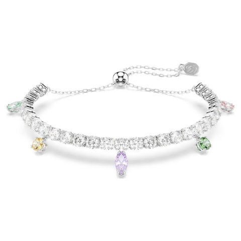 CHÍNH HÃNG - SWAROVSKI x Ariana bracelet (Mixed cuts, Multicolored, Rhodium plated) - Vòng, lắc tay, pha lê rơi - JEWELRY BRACELET