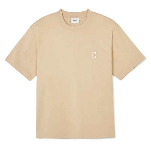 Áo MLB Cleveland Guardians C Basic Beige T-Shirt