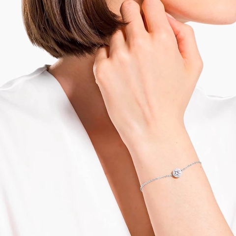 SWAROVSKI Angelic bracelet (Round cut, White, Rhodium plated) - Vòng/lắc tay đá tròn - SWAROVSKI - JEWELRY