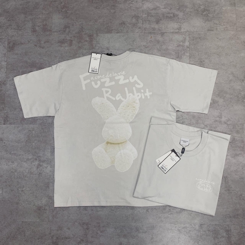 ÁO THUN ADLV DOODLE FUZZY RABBIT T -SHIRT GREY - XÁM