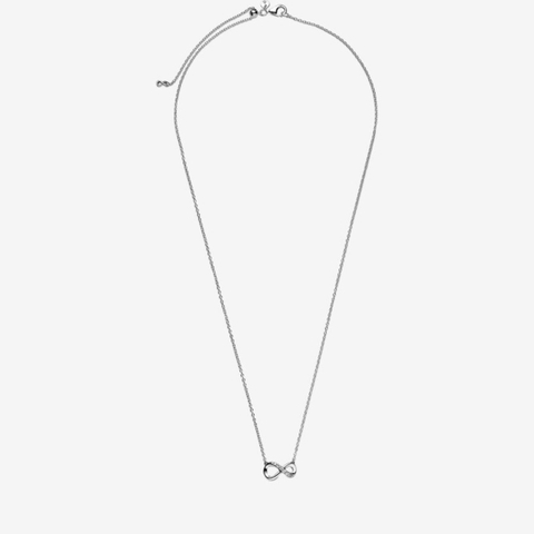 PANDORA Sparkling Infinity Collier necklace (Sterling, White Zirconia) - Dây cổ, chuyền bạc 925, đá CZ trắng, hình vô cực - JEWELRY NECKLACE