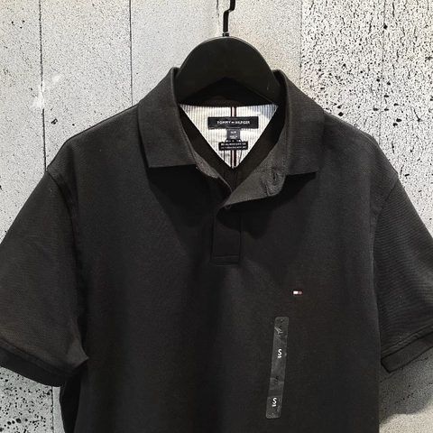 ÁO TOMMY BASIC BLACK POLO SHIRT