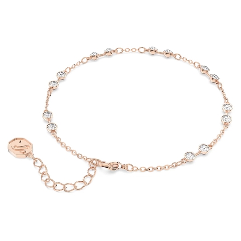 SWAROVSKI Remix Collection strand (Round cut, White, Rose gold-tone plated) - Vòng, lắc tay pha lê trắng - JEWELRY BRACELET