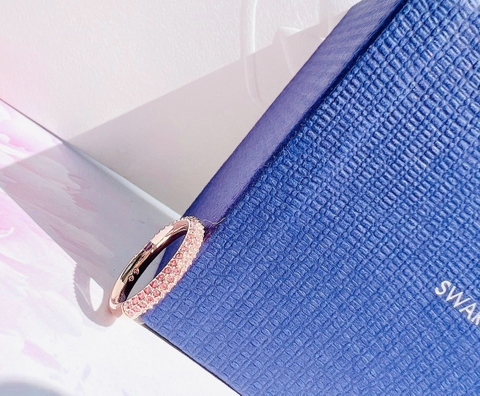 SWAROVSKI Stone ring (Pink, Rose gold-tone plated) - RINGS - Nhẫn kiểu đá pha lê hồng - SWAROVSKI JEWELRY