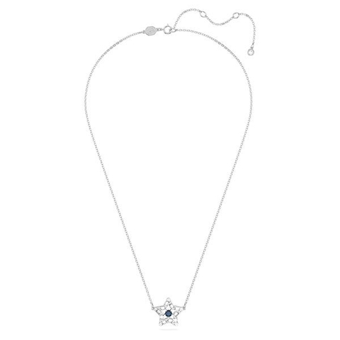 SWAROVSKI Stella pendant (Mixed cuts, Star, Blue, Rhodium plated) - Dây cổ, dây chuyền ngôi sao - SWAROVSKI - JEWELRY NECKLACE