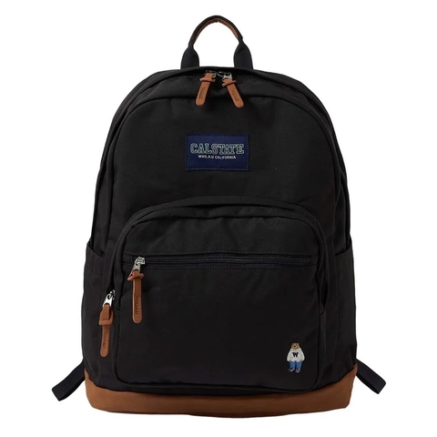WHOAU Steve Bear Calstate Backpack Black - Balo, cặp màu đen