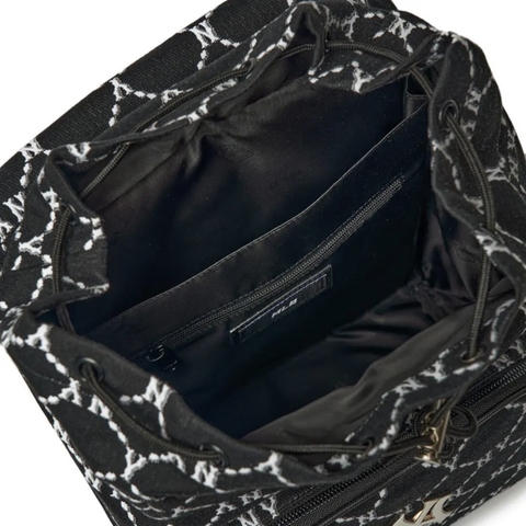 MLB Monogram Diamond Jacquard New York Yankees Black Backpack - Balo, cặp màu đen