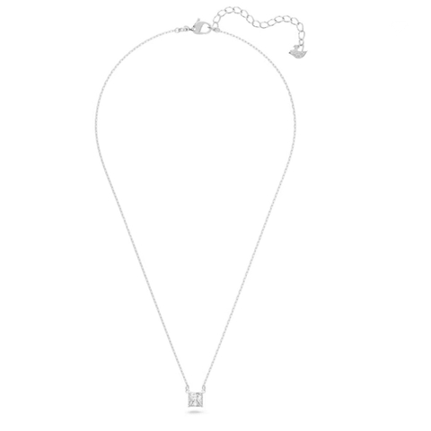 SWAROVSKI Attract necklace (Square cut, White, Rhodium plated) - Dây cổ, dây chuyền pha lê vuông trắng - JEWELRY NECKLACE