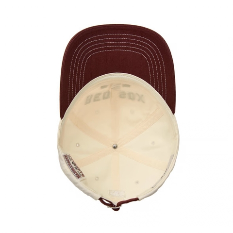 CHÍNH HÃNG - MLB Boston Red Sox Varsity Lettering Colorblock Unstructured Ball Cap - Mũ lưỡi trai nón kết tone đỏ