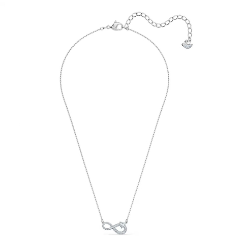 SWAROVSKI Hyperbola necklace (Infinity, White, Rhodium plated) - Dây cổ, dây chuyền, hình vô cực vĩnh cửu, màu trắng - JEWELRY NECKLACE