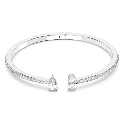 SWAROVSKI Mesmera cuff (Mixed cuts, White, Rhodium plated) - Vòng, lắc tay pha lê trắng - JEWELRY BRACELET