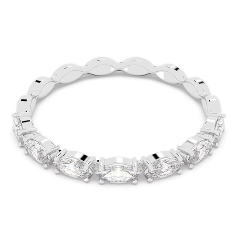 SWAROVSKI Vittore ring (Marquise cut, White, Rhodium plated) - RINGS - Nhẫn pha lê cắt giọt - SWAROVSKI JEWELRY