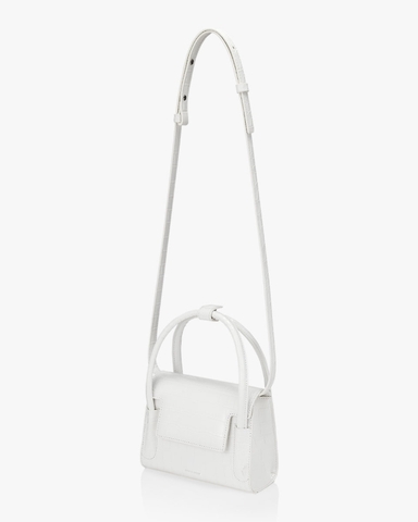 FIND KAPOOR MARTY BAG 18 (18x12x7cm) CROCO - BLACK - Túi đeo chéo, quai xách, màu trắng, da croc sần