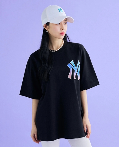Áo Thun MLB Basic Big Logo Short Sleeve NY Black