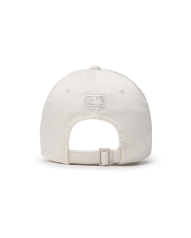 MLB Basic small logo unstructured ball cap Boston Red Sox Charcoal Cream - Mũ lưỡi trai, nón kết màu trắng kem